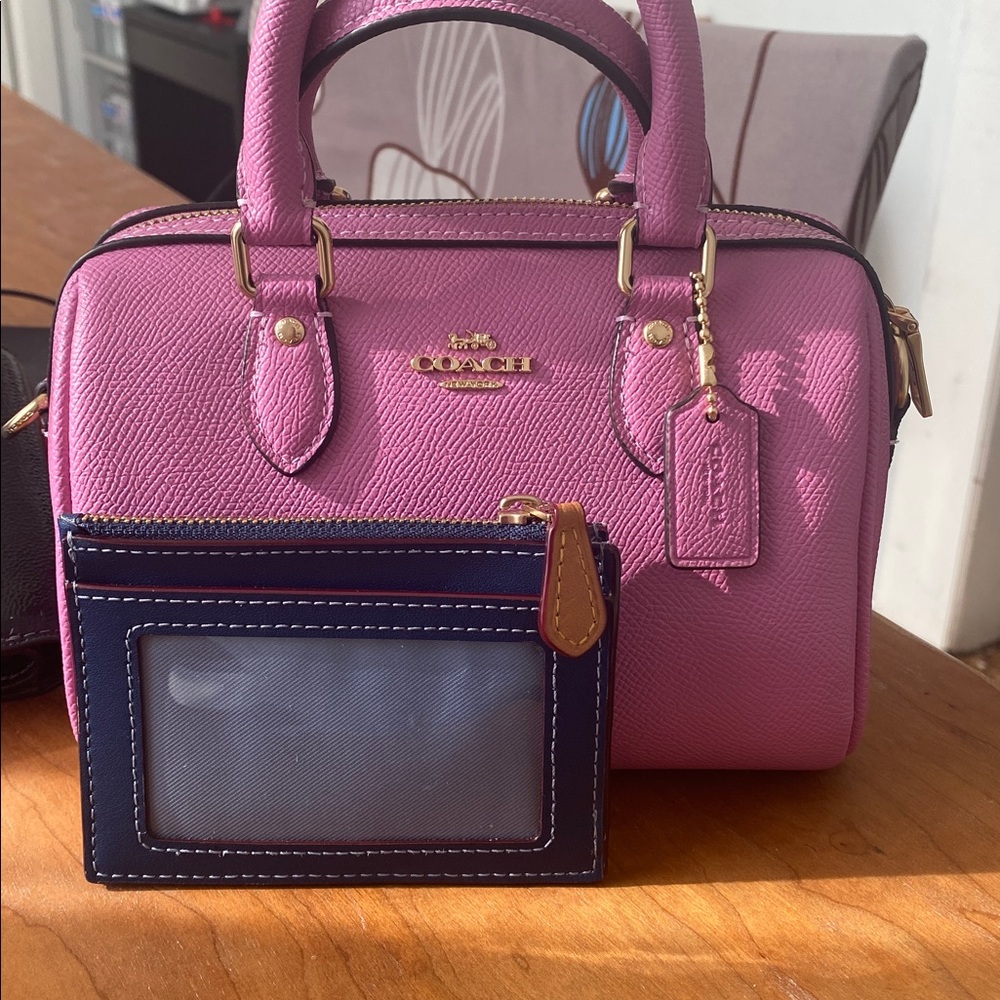 Coach Purple-Pink Mini Satchel with Gold Hardware - Picture 11 of 17